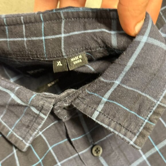 Hugo Boss Slim Fit Dress Shirt Check Blue Long Sleeve Cotton 17 1/2 XL - Picture 7 of 13